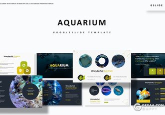 30页5种配色海洋生物介绍分析统计Google slides模板 - 顶尖PPT