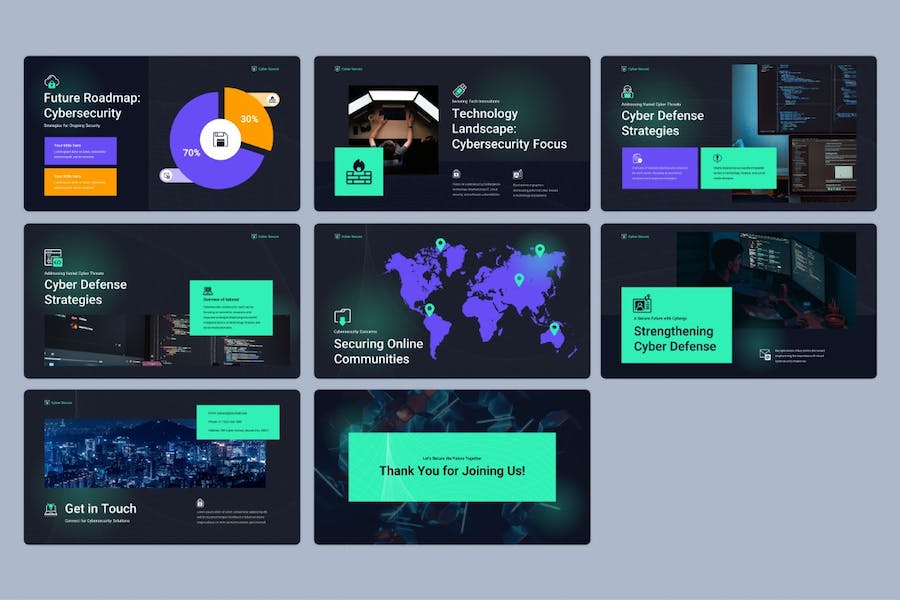 科技网络安全防护技术趋势Keynote模板 - 顶尖PPT
