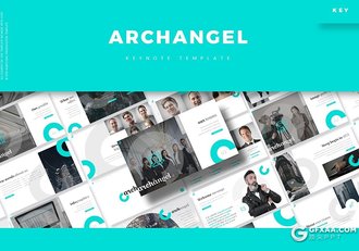 30页5种配色圆形图形组合商务风格国外keynote模板 - 顶尖PPT