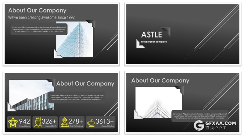 13页黑色欧美复古风格80年代PPT模板 - 顶尖PPT