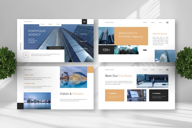 投资组合机构商业Powerpoint模板 - 顶尖PPT