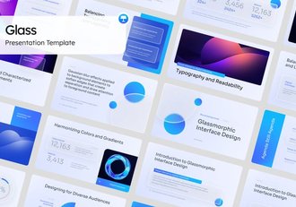 透明玻璃形态keynote模板 - 顶尖PPT