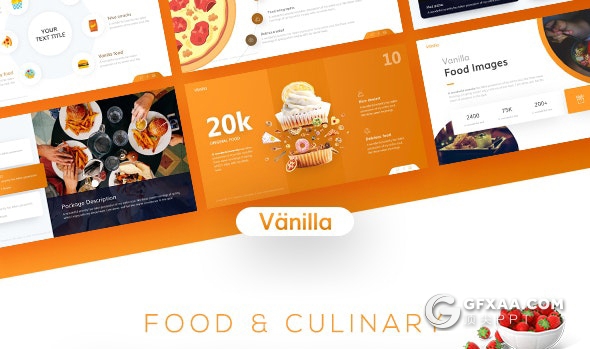 57页高端设计风格餐饮美食介绍欧美PPT模板 10种主题配色2种底色 - 顶尖PPT