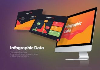 点线条形数据分析信息图PPT模板 - 顶尖PPT