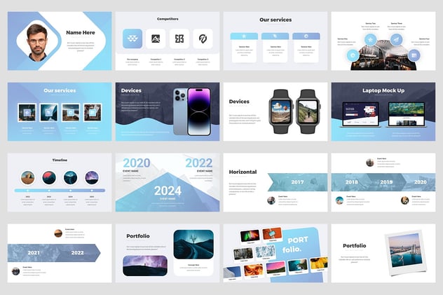 公司创意信息图形图表世界地图keynote模板 - 顶尖PPT