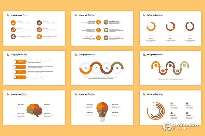 30页欧美风格企业方案汇报讨论Google slides模板 5种主题配色 - 顶尖PPT