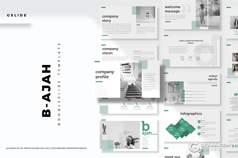 30页欧美商务风格团队介绍工作总结Google slides模板 5种主题配色 - 顶尖PPT