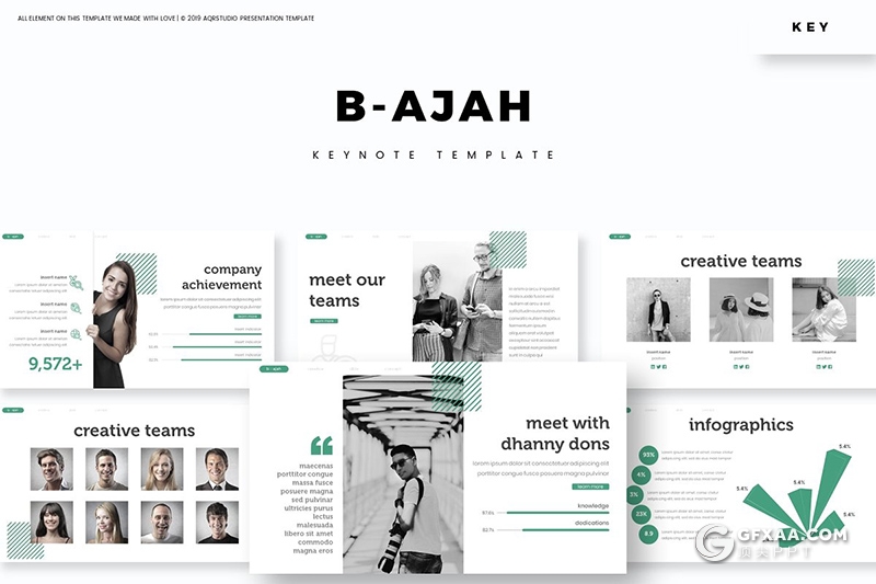 30页欧美商务风格团队介绍工作总结keynote模板 5种主题配色 - 顶尖PPT