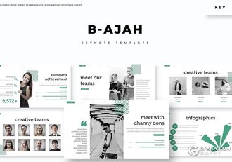 30页欧美商务风格团队介绍工作总结keynote模板 5种主题配色 - 顶尖PPT