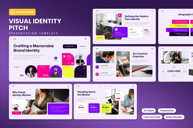 视觉品牌识别PPT模板 - 顶尖PPT