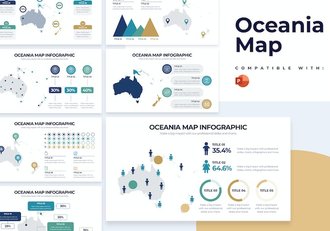 大洋洲地图PowerPoint模板 - 顶尖PPT