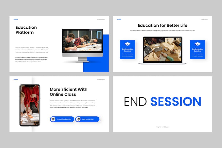 天才教育领域主题演讲展示Keynote模板 - 顶尖PPT