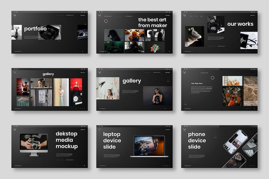 黑白色大气产品摄影展示营销策划多用途keynote模板 - 顶尖PPT