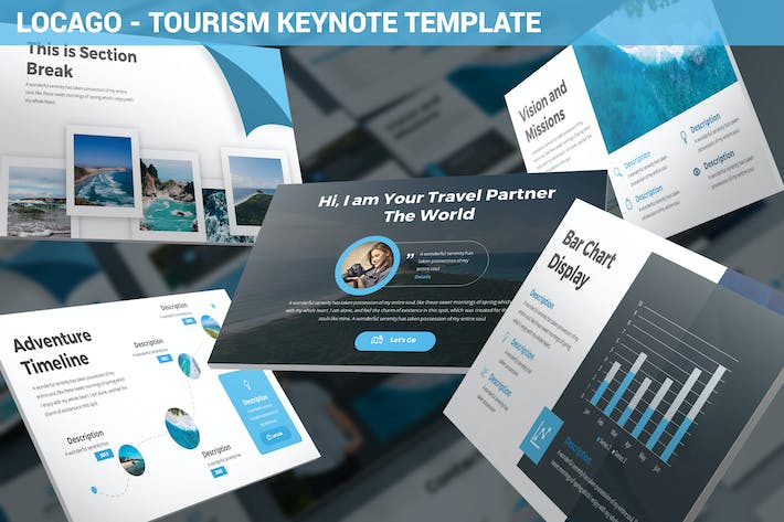 旅游景点品牌推广宣传Keynote模板 - 顶尖PPT