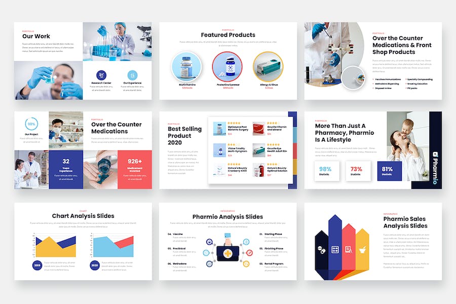 药店品牌介绍药品信息展示PPT模板 - 顶尖PPT