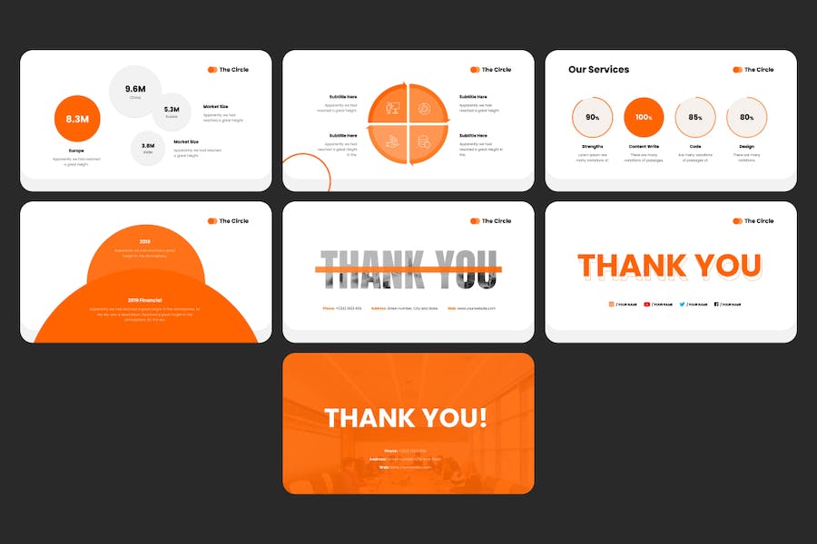 创意圆形商务多用途PPT模板 - 顶尖PPT