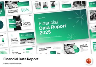 财务数据报告经营分析PPT模板 - 顶尖PPT