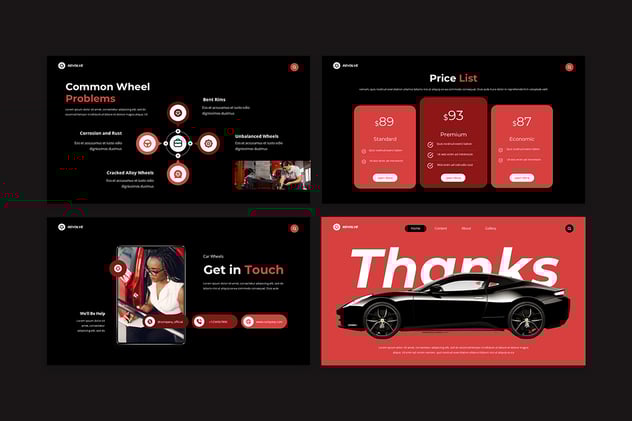 汽车维修保养服务介绍PPT模板 - 顶尖PPT