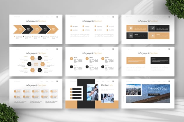 投资组合机构商业Powerpoint模板 - 顶尖PPT