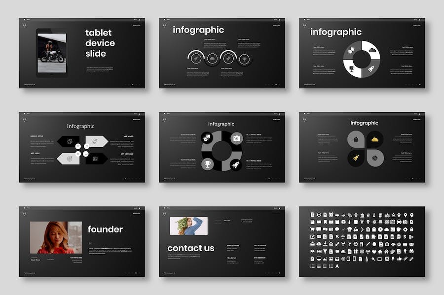 黑白色大气产品摄影展示营销策划多用途keynote模板 - 顶尖PPT