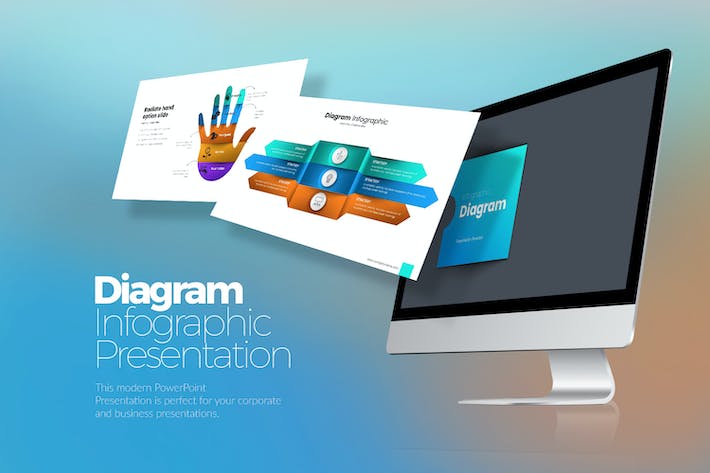 彩色微立体箭头指向流程图形PPT模板 - 顶尖PPT