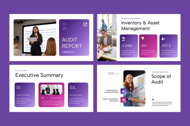 现代企业财务审计报告分析PPT模板 - 顶尖PPT