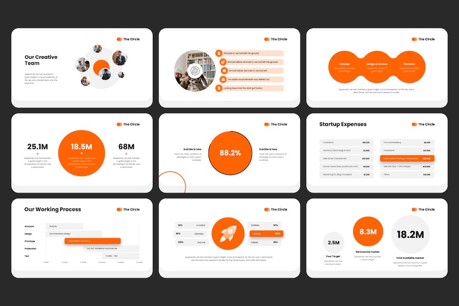 创意圆形商务多用途PPT模板 - 顶尖PPT