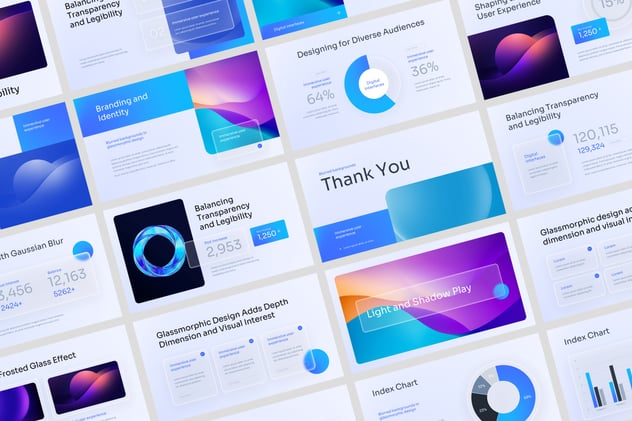 透明玻璃形态keynote模板 - 顶尖PPT