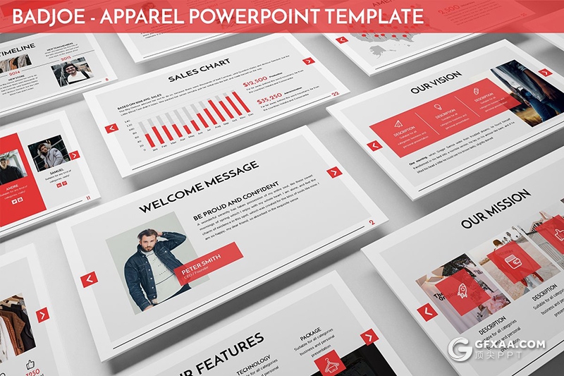 30页服装市场调研分析统计服装展示PPT模板 3种主题配色 - 顶尖PPT