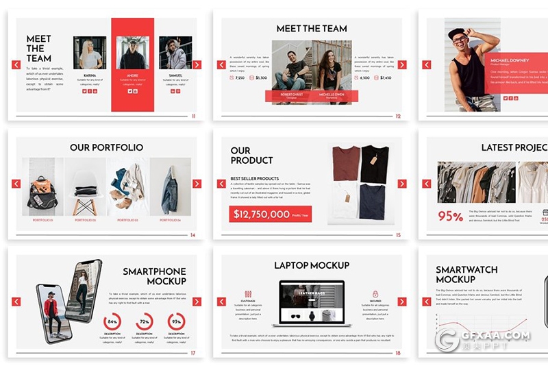 30页服装市场调研分析统计服装展示PPT模板 3种主题配色 - 顶尖PPT