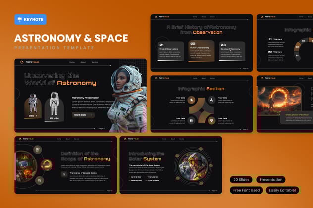 天文学与空间keynote模板 - 顶尖PPT