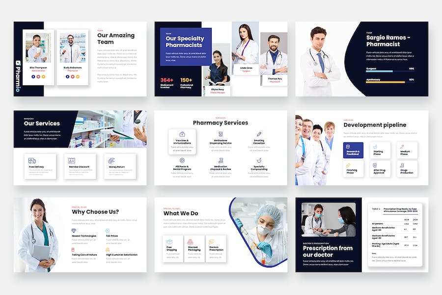 药店品牌介绍药品信息展示PPT模板 - 顶尖PPT