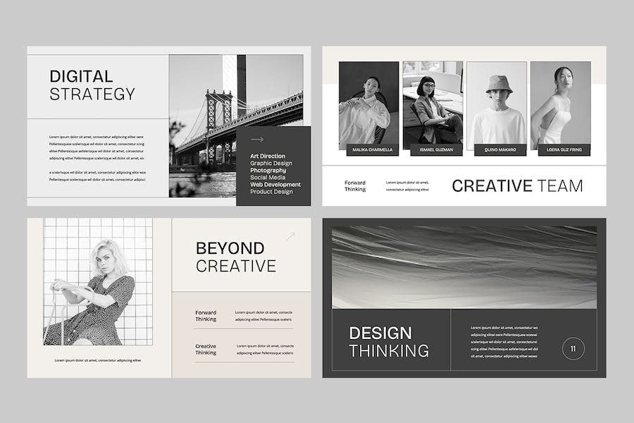 欧美风产品组合与作品集Keynote模板 - 顶尖PPT