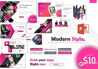 69页高端设计国外粉色渐变商务多用途PPT模板 - 顶尖PPT