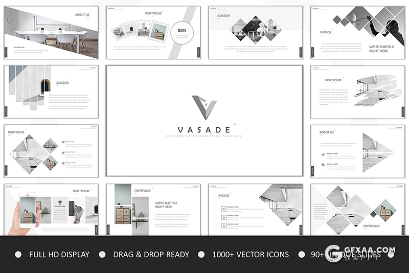 92页简约商务风格家居装修设计多用途PPT模板 - 顶尖PPT