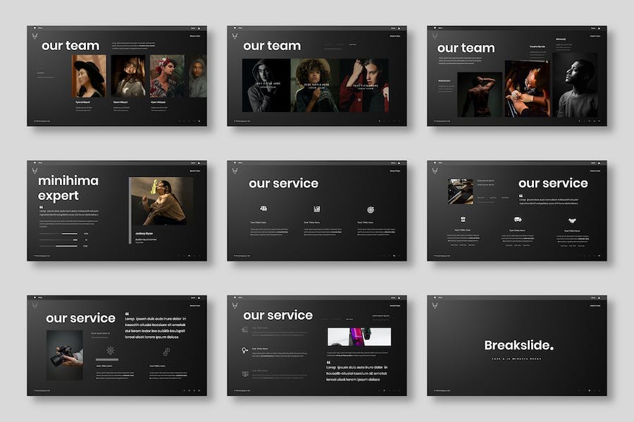 黑白色大气产品摄影展示营销策划多用途keynote模板 - 顶尖PPT