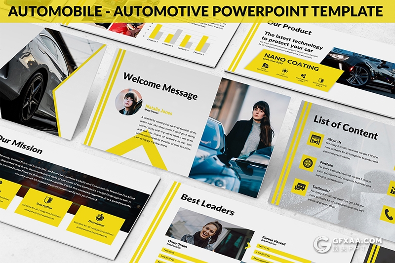 汽车销售统计分析市场调研PPT模板 3种主题配色2种尺寸 - 顶尖PPT