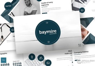 30页5种配色扁平化企业团队介绍商务通用keynote模板 - 顶尖PPT