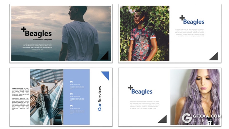 30页国外扁平化极简商务风格PPT模板 - 顶尖PPT