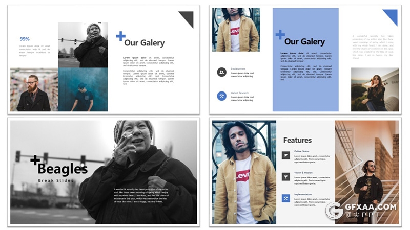 30页国外扁平化极简商务风格PPT模板 - 顶尖PPT