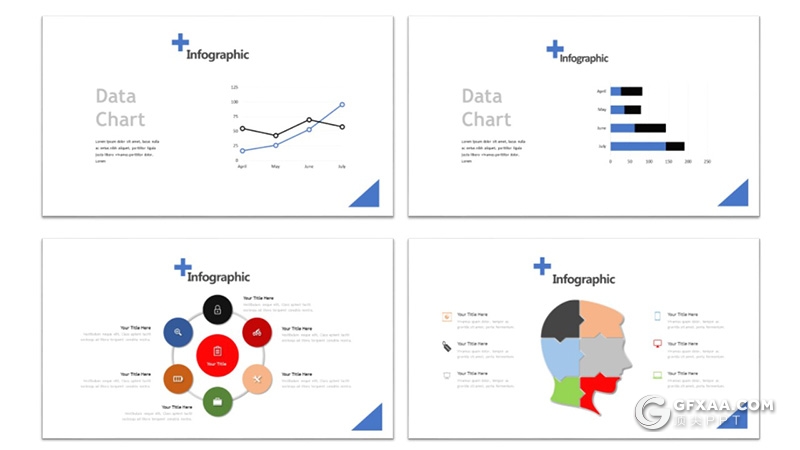 30页国外扁平化极简商务风格PPT模板 - 顶尖PPT