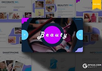 30页创意图形设计美容美妆行业Google slides模板 5种主题配色 - 顶尖PPT