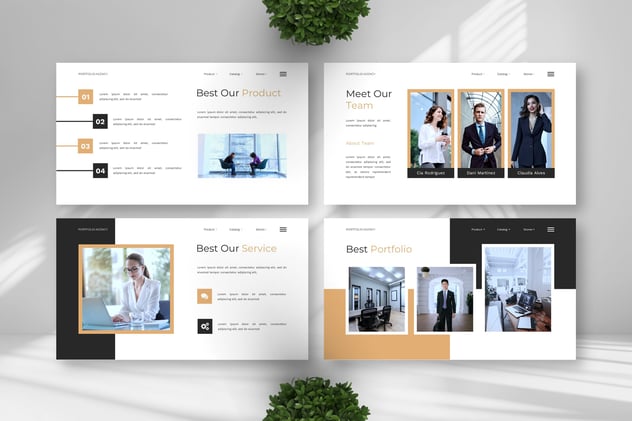 投资组合机构商业Powerpoint模板 - 顶尖PPT