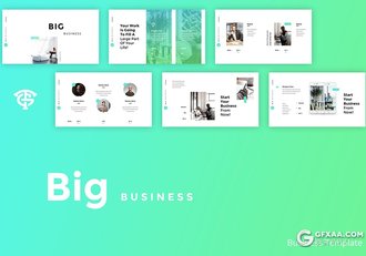 30页国外扁平化商务办公环境介绍展示ppt模板 - 顶尖PPT