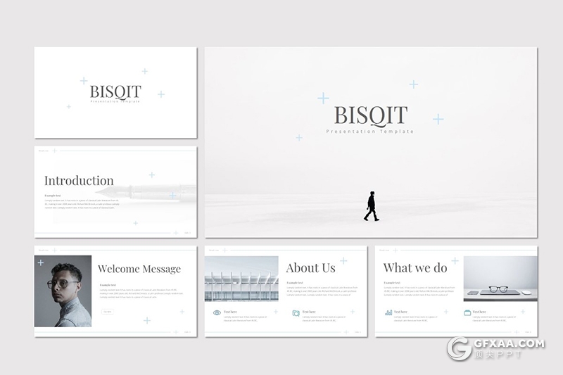 30页简约文艺范公司个人发展历程介绍Google slides模板 - 顶尖PPT
