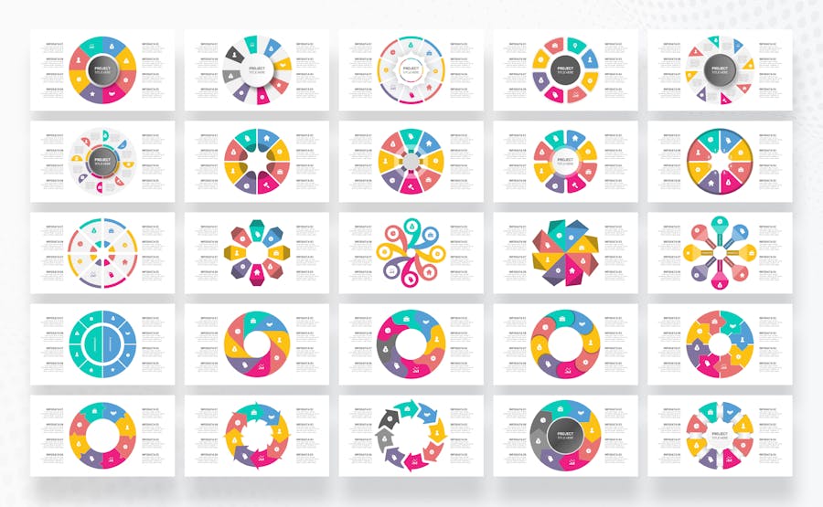 8个步骤周期信息图形keynote模板 - 顶尖PPT