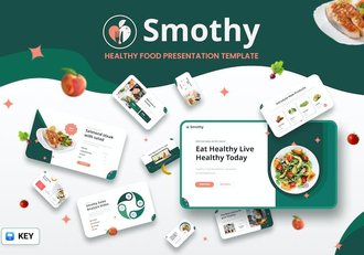 健康食品品牌推广饮食理念分享keynote模板 - 顶尖PPT