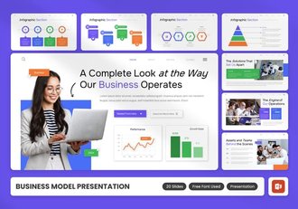 企业商业运营模式全维度展示PPT模板 - 顶尖PPT
