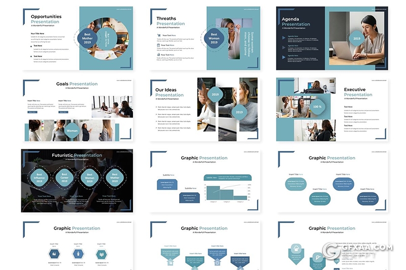 30页国外企业介绍公司团队介绍商务ppt模板 - 顶尖PPT