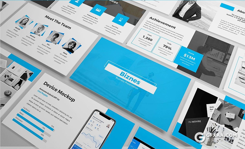 欧美商务风格企业年终总结汇报keynote模板 3种主题配色 - 顶尖PPT